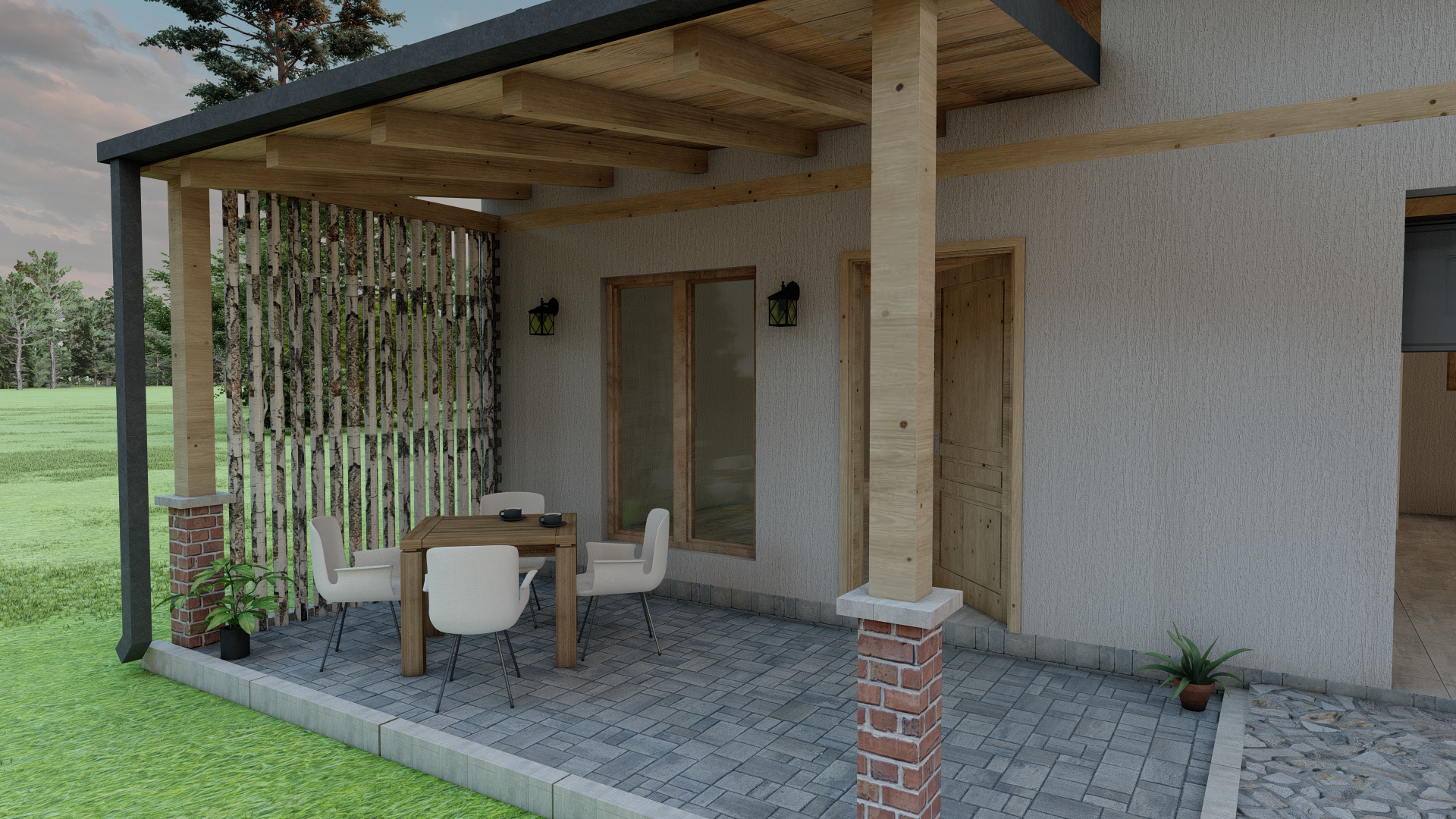 Summer house and garage